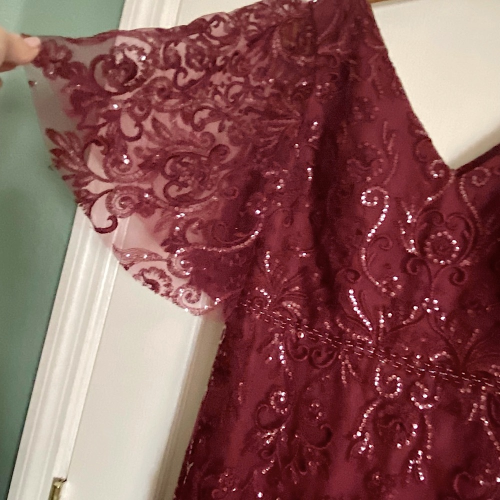 NWT JJ’s HOUSE Dress, Cabernet, Size 12, Size 14 - Picture 5 of 10